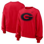 Georgia Nike Women's Essential Fleece Crew